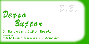 dezso bujtor business card